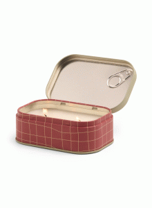 BIS0401EU Bistro 127g Tomato Printed Tin Candle - Heirloom Tomato